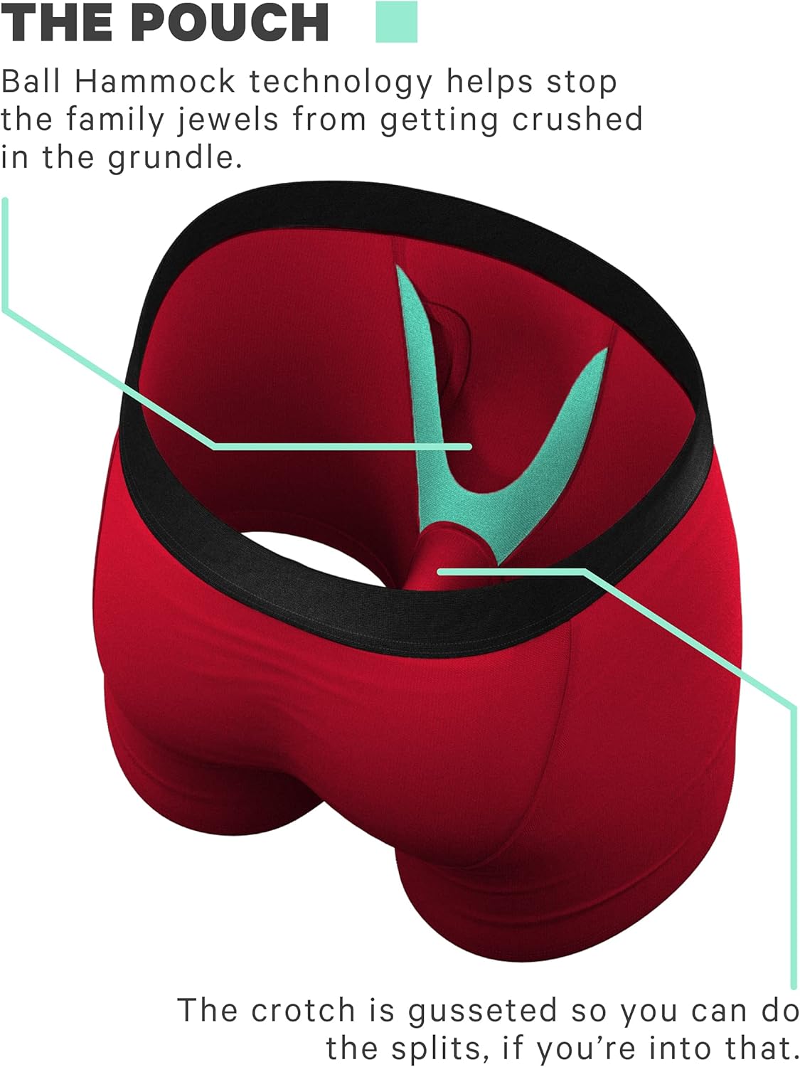 Shinesty Boxer Briefs for Men Pack of 3 - Hammock Support Pouch Underwear for Men with Fly X-Large Black/Red/Navy