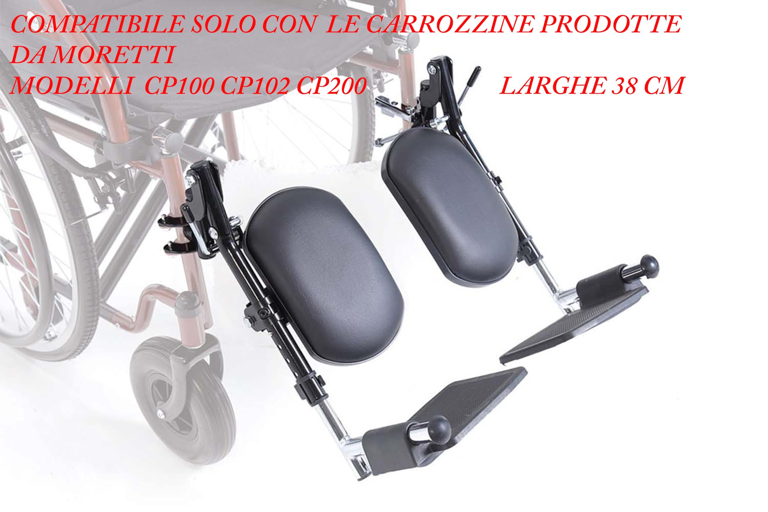 Coppia Pedane elevabili verniciate per carrozzine modelliPRODOTTE DA MORETTI con seduta misura 38 cm Art. CPA122V