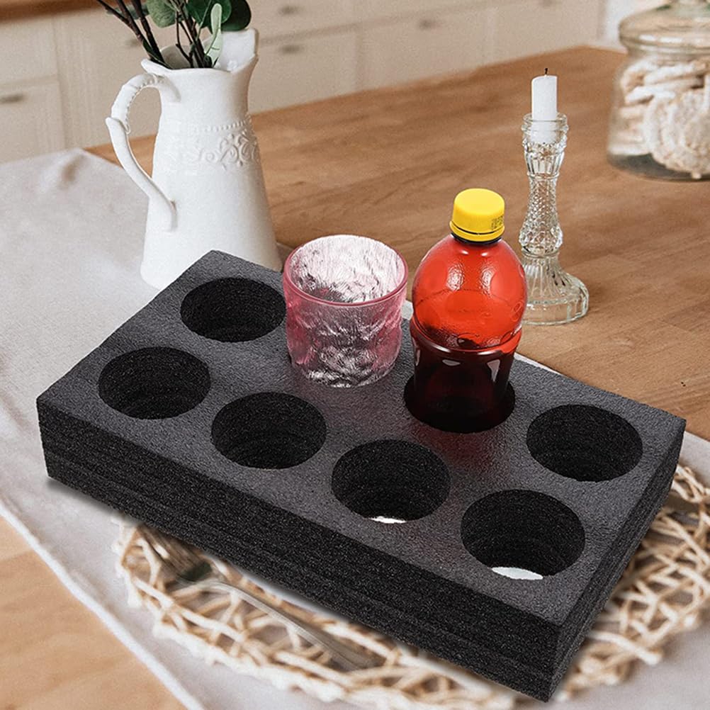 UPKOCH Lot De 2 Porte-Gobelets En Mousse : Porte-Gobelet À 8 Trous Pour Emporter Plateau De Support De Café Plateau De Transport Outil D'emballage De Boisson