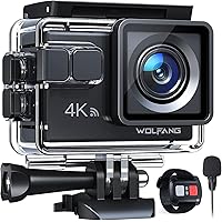 WOLFANG Action Cam GA100 4K 30FPS, 20MP WiFi PC Camera