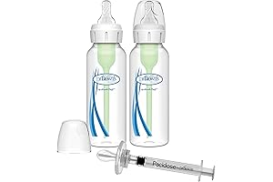 Dr. Brown's Natural Flow Options+ Narrow Anti-Colic Baby Bottles and Pacidose Pacifier