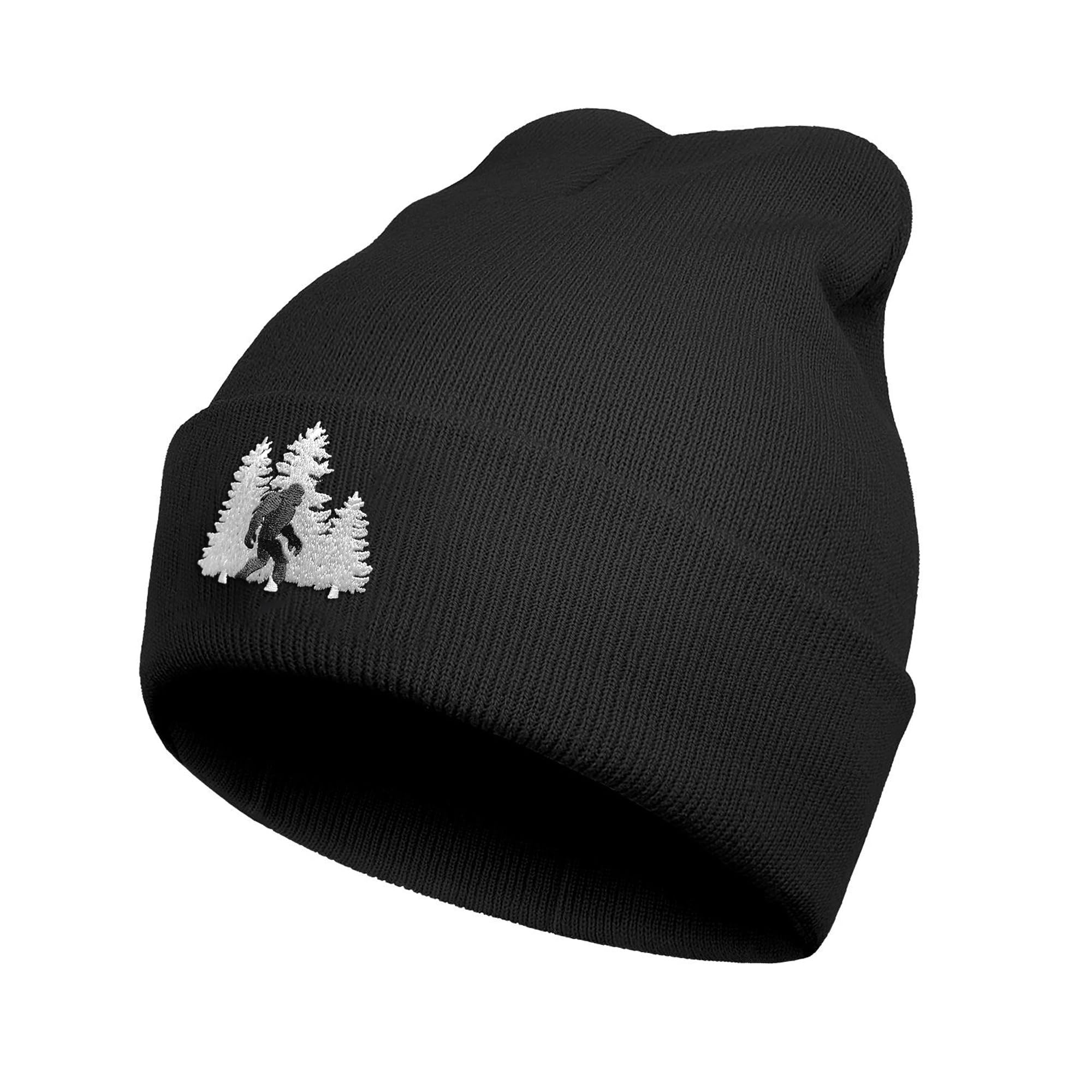 Bigfoot Beanie Hat - Sasquatch Hat - Winter Knit Cuffed Beanies Hats for Men &amp; Women