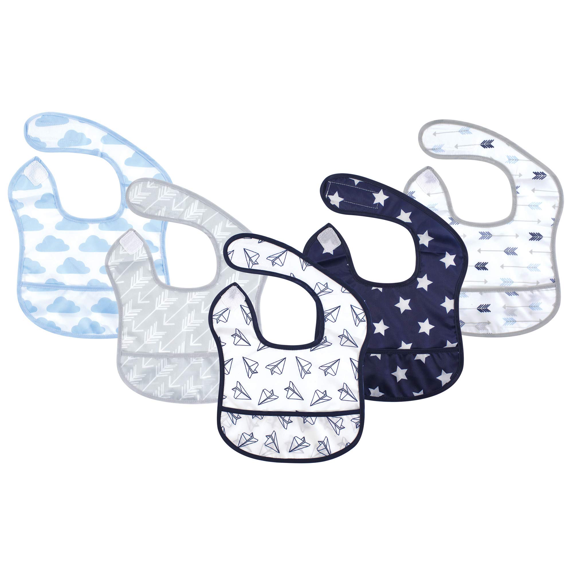 Hudson Baby Unisex Baby Waterproof Polyester Bibs