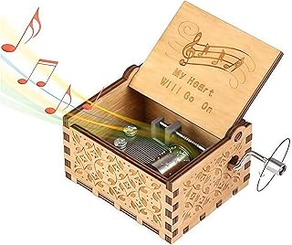 The Titanic Music Box Toy My Heart Will Go On Antique Carved Hand Crank Wooden Musical Box Toy