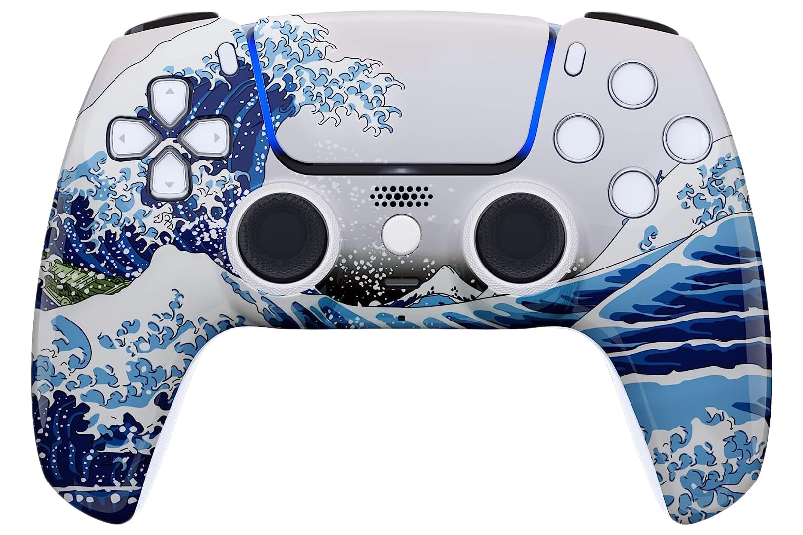 Custom Controllerzz Modded Wireless Custom Controller for PS5 - Compatible With All Shooting Games - Rapid Fire, Dropshot, Akimbo & More (Waves)