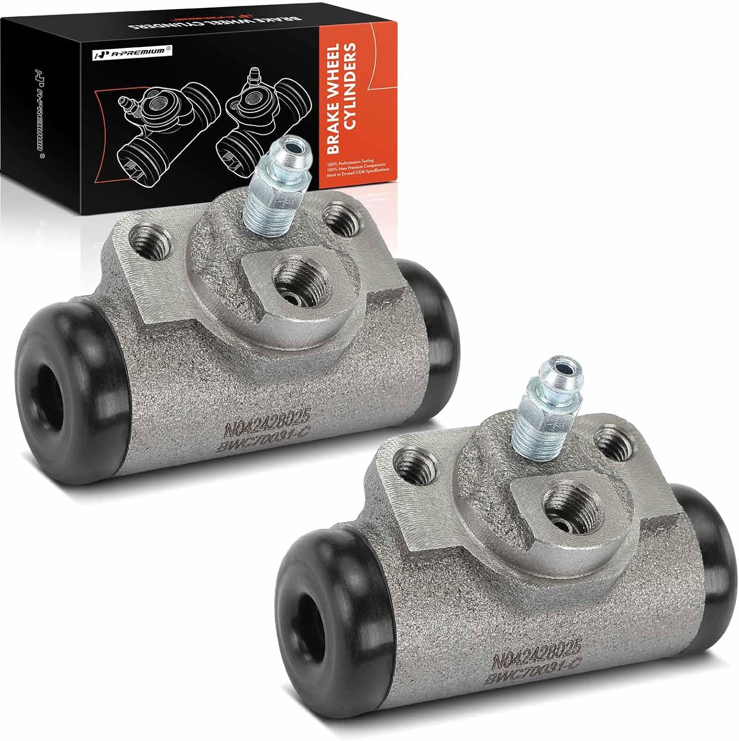A-Premium Rear Drum Brake Wheel Cylinder Compatible with Ford and Mazda Models - Ranger, B2300, B3000, B4000, 1995 1996 1997, Fit 10 Inch Brakes Only, 2-PC Set - Replace# ZZM126610, F57Z2261A
