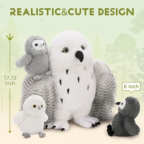 Vista 174 de Juego de 7 juguetes de peluche de dragón verde gigante de 21.7 pulgadas, animal de peluche con 4 bebés y 2 huevos, dinosaurios de peluche para niños