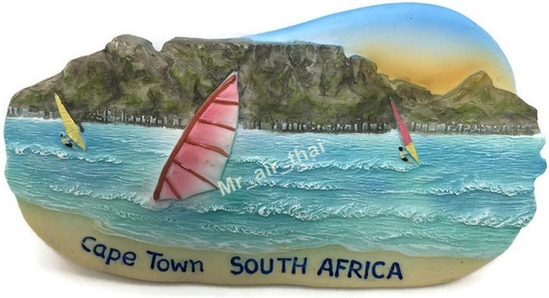 WitnyStore Tiny 3½" Table Mountain Cape Town South Africa Magnet - Miniature Hand Made Resin 3D African Landmark Tourist Attraction Decorative Refrigerator Magnets Collectible Traveler Souvenir Gift