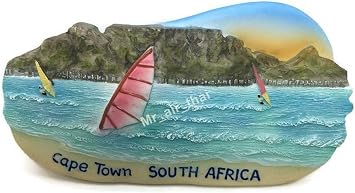 WitnyStore Tiny 312" Table Mountain Cape Town South Africa Magnet - Miniature Hand Made Resin 3D African Landmark Tourist Attraction Decorative Refrigerator Magnets Collectible Traveler Souvenir Gift