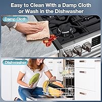 Vista 6 de 2 cubiertas para huecos para encimera de estufa de cocina, protector de huecos de acero inoxidable, kit de molduras para estufa, protectores