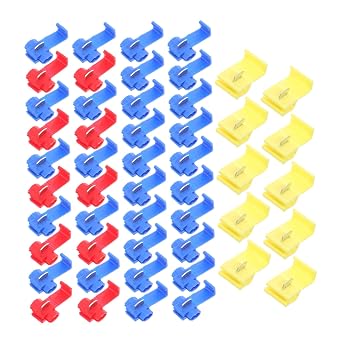 50pcs Wire Splice Connectors Kit T-tap Wire Connectors Quick Connection Terminals for Electrical Wiring