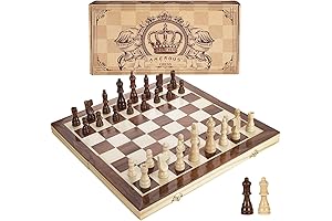 Beginner Chess for Kids and Adults - 15 Inches Magnetic Travel Chess Set