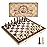 AMEROUS 15 Inches Magnetic Wooden Chess Set - 2 Extra Queens - Folding Board - Pieces Storage Slots, Handmade Portable Travel Chess Game - Beginner Chess Set for Kids, 6 up Age