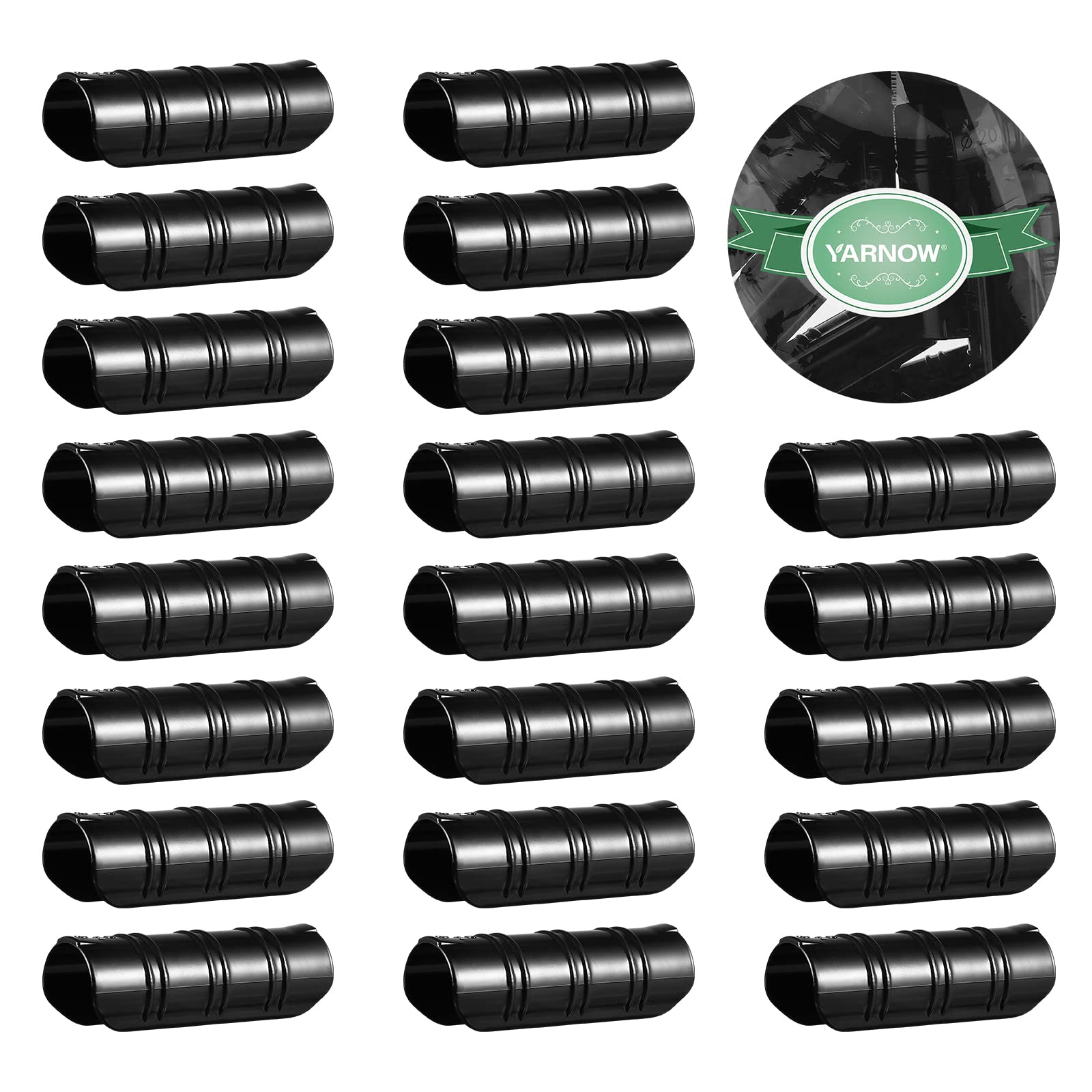 YARNOW Lot De 30 Clips De Fixation, Colliers De Serrage En Plastique Pc Pour Tuyaux De 20 mm, Idéal Pour Fixer Bâches, Filets Et Films
