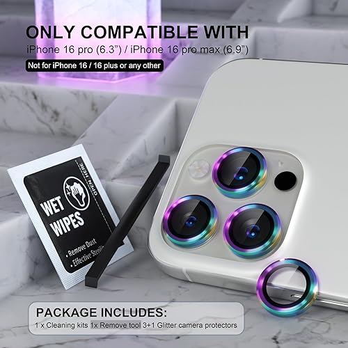 Miniatura 358 de Choiche Protector de lente de cámara compatible con iPhone 14 Pro/iPhone 14 Pro Max, protector de pantalla de vidrio templado 9H, accesorios