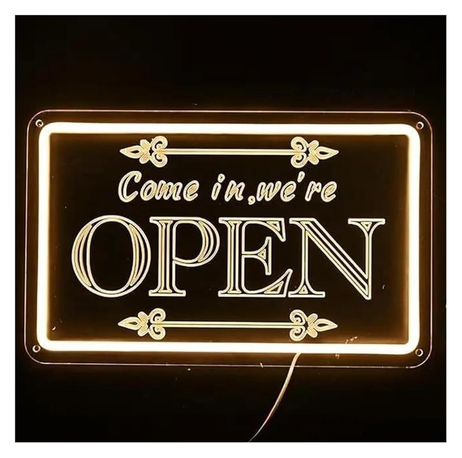 Pour enseigne au néon Open Powered by, avec variateur, luminosité réglable, pour magasins, cafés