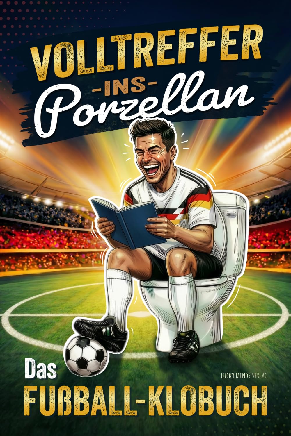 Volltreffer ins Porzellan: Das lustige Fußball-Klobuch mit Witzen, Rätseln, Quiz & verrückten Anekdoten | Witziges Geschenk für Männer & Fußballfans – ... Geburtstag oder als Mitbringsel zur WM & EM