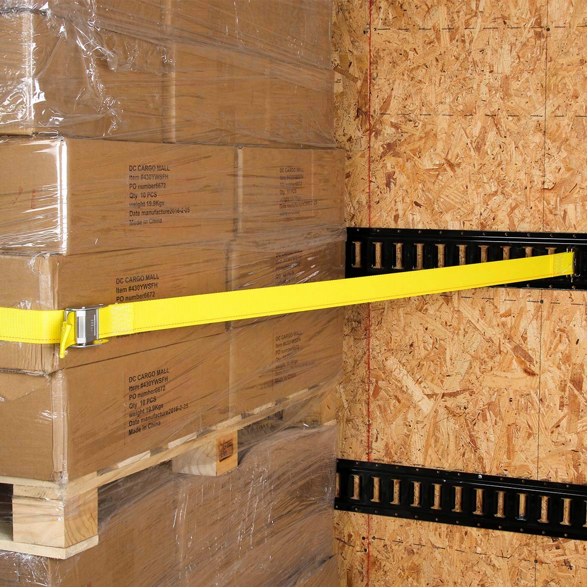 Four 4ft E Track TieDown Rail, Black Powder Coated Steel ETrack