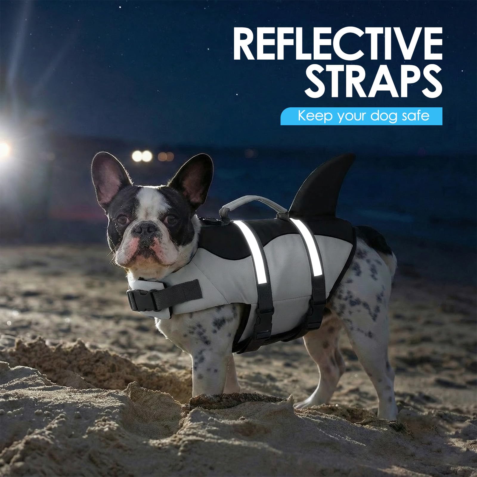 AOFITEE Gilet de Sauvetage pour Chien Ripstop Natation Sécurité réfléchissant flottabilité supérieure poignée