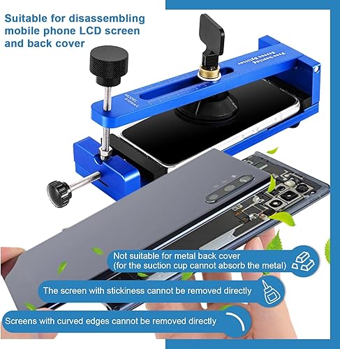 Miniatura 5 de MXBAOHENG Máquina de herramientas separadora de pantalla de teléfono con ventosa, kit de herramientas de eliminación de pantalla de calentamiento