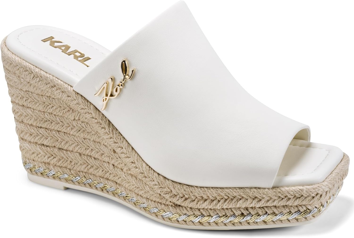KARL LAGERFELD womens Clove Wedge Sandal Mule