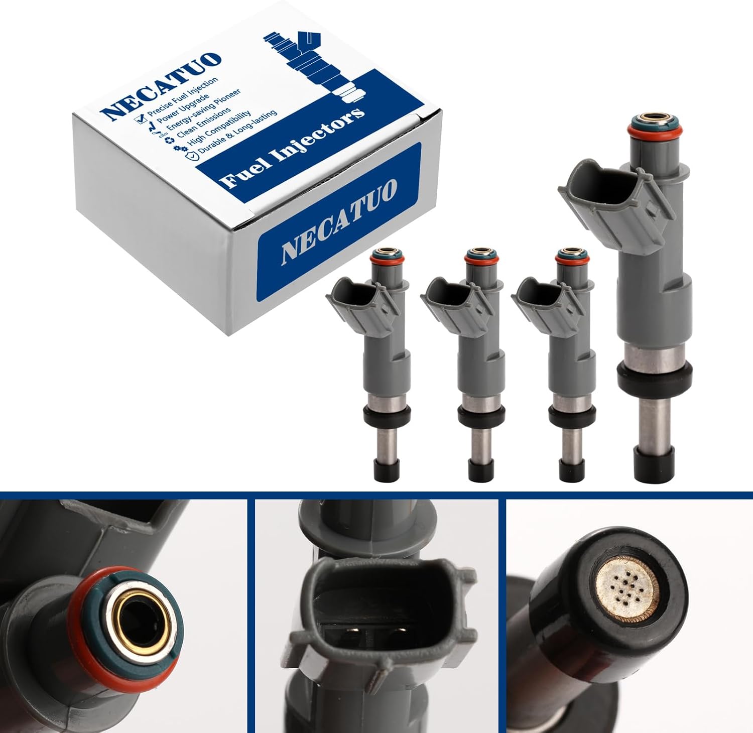 Set of 4 Fuel Injectors - Compatible with Toyota Tacoma 2005-2016 4Runner Hiace 2010 2.7L - Replaces FJ783 23209-79155