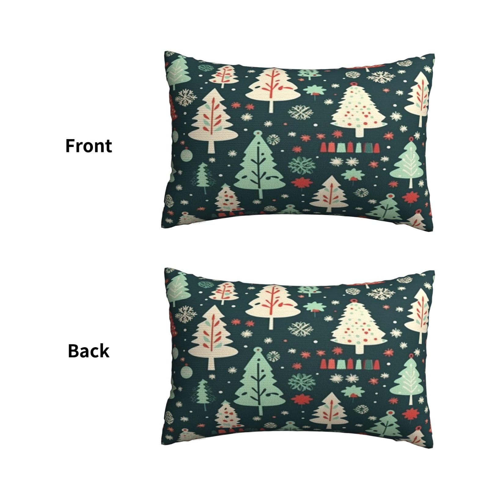 Funda Cojin 60x90 cm Fundas Cojines Navidad 2 Piezas, Verde Cojines Decorativos, Fundas de Cojines, Lumbar Fundas Cojines Sofa Funda de Almohada, Sala de Estar Dormitorio Decoracion Hogar Gifts,S297