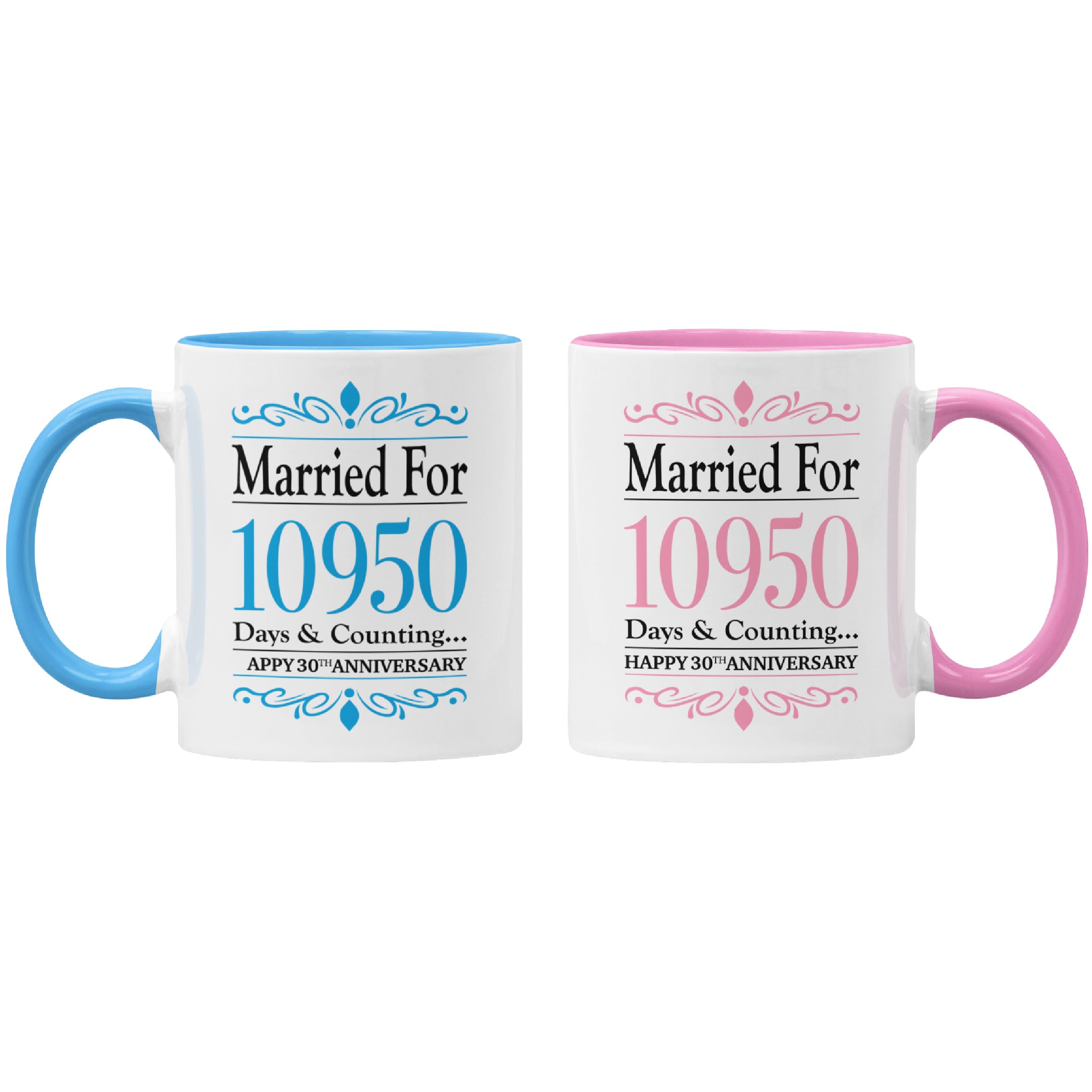 Gift Island 30th Anniversary Mug Gift for Women & Men | Happy Pearl Anniversary | 30 Years | 30 Years Together | Wedding Marriage Gift for Son & Daughter - Brother & Sister - Husband & Wife