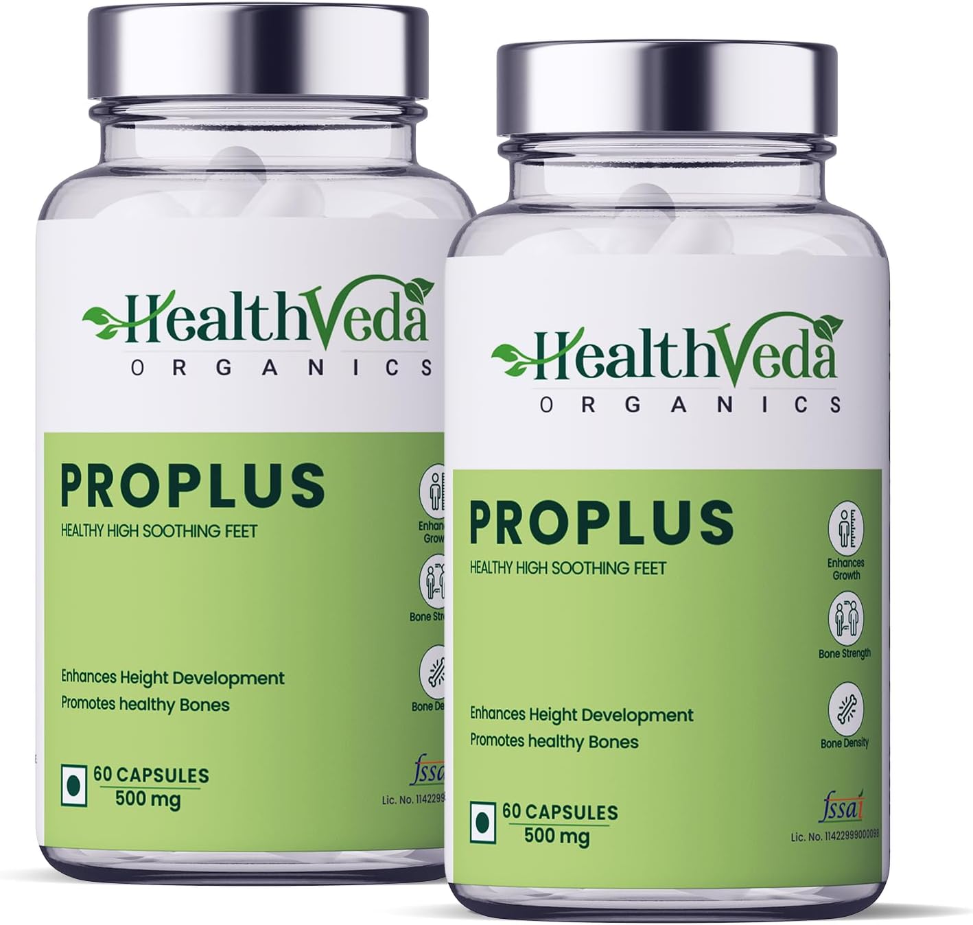 HEALTH VEDA ORGANICS PRIVATE LIMITED ProPlus 500 mg I 120 Veg Capsules I Supports Healthy Bones & Muscles