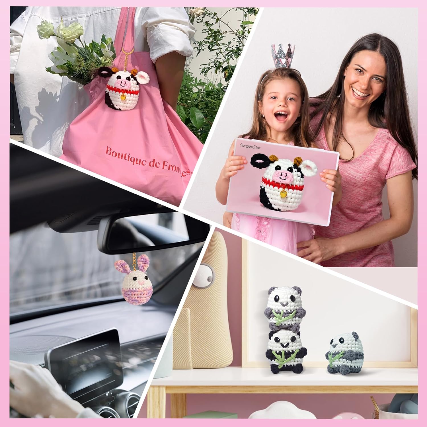 GougouStar かぎ針編みキット 初心者用 かぎ針編み文字26本 編みキット ステップバイステップのビデオチュートリアルとかぎ