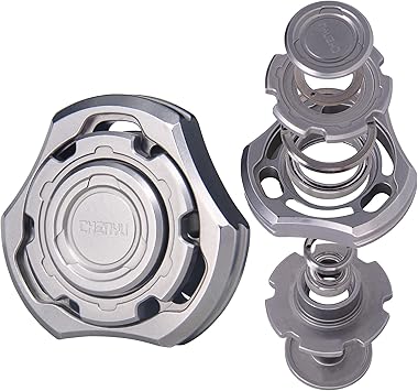 DjuiinoStar High-end Fidget Spinner, Unique Dual Bearings Design, Precisely CNC Machined (Stainless Steel), Premium EDC Toy DFS-01