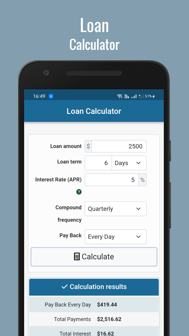 Loan Calculator App on Amazon Appstore