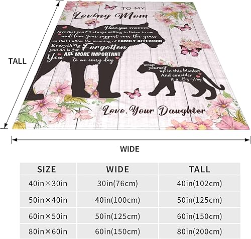 Miniatura 3 de Gifts for Mom, to My Mom Blanket from Daughter, Birthday Gifts for Mom from Daughter, Lion Mom Birthday Gifts from Daughter, Mom Gifts Ideas