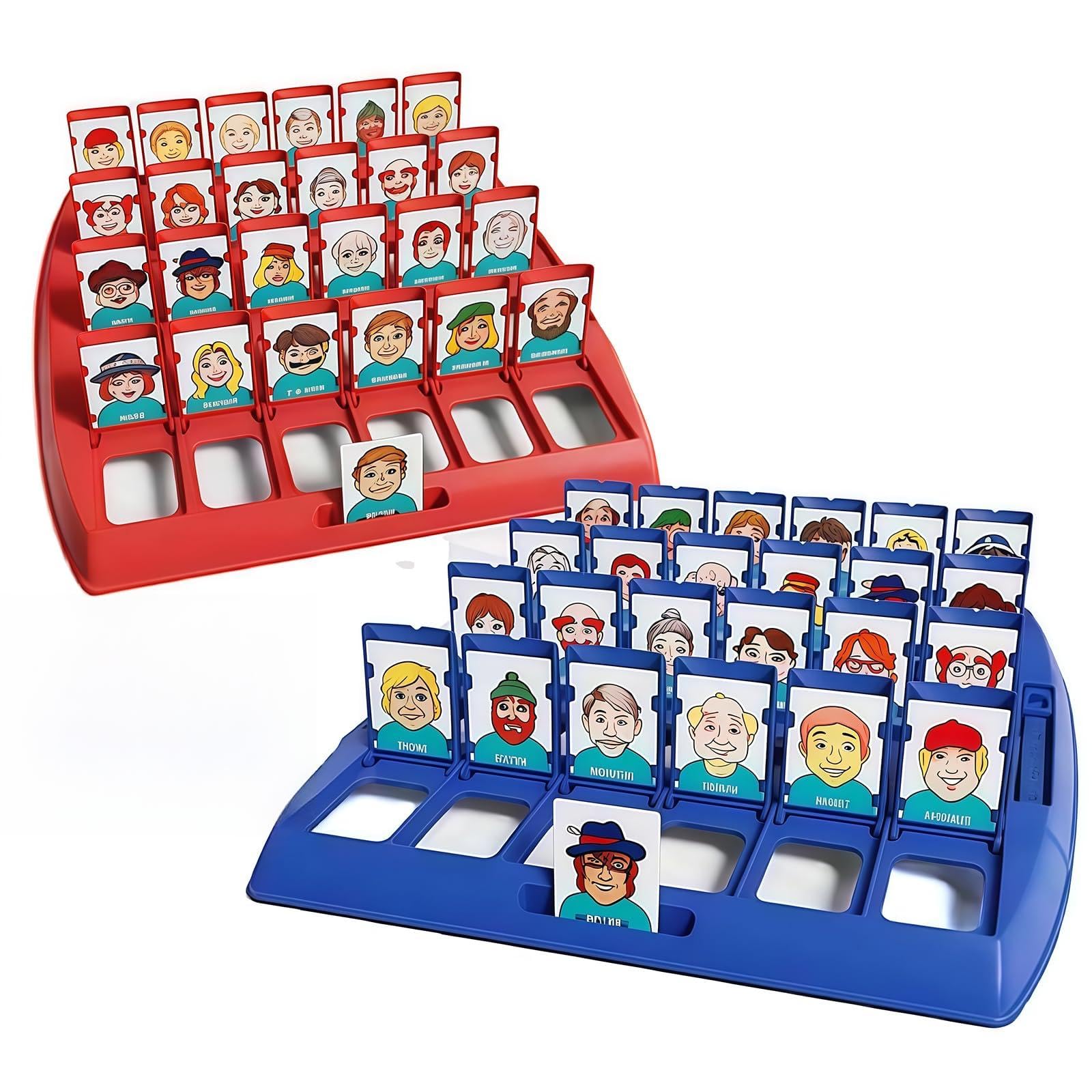 2PCS Mystery Person Guessing Board Game for Kids,QIANSSE Family Card Guessing Game Who Am I Interactive Educational Toys for All Ages