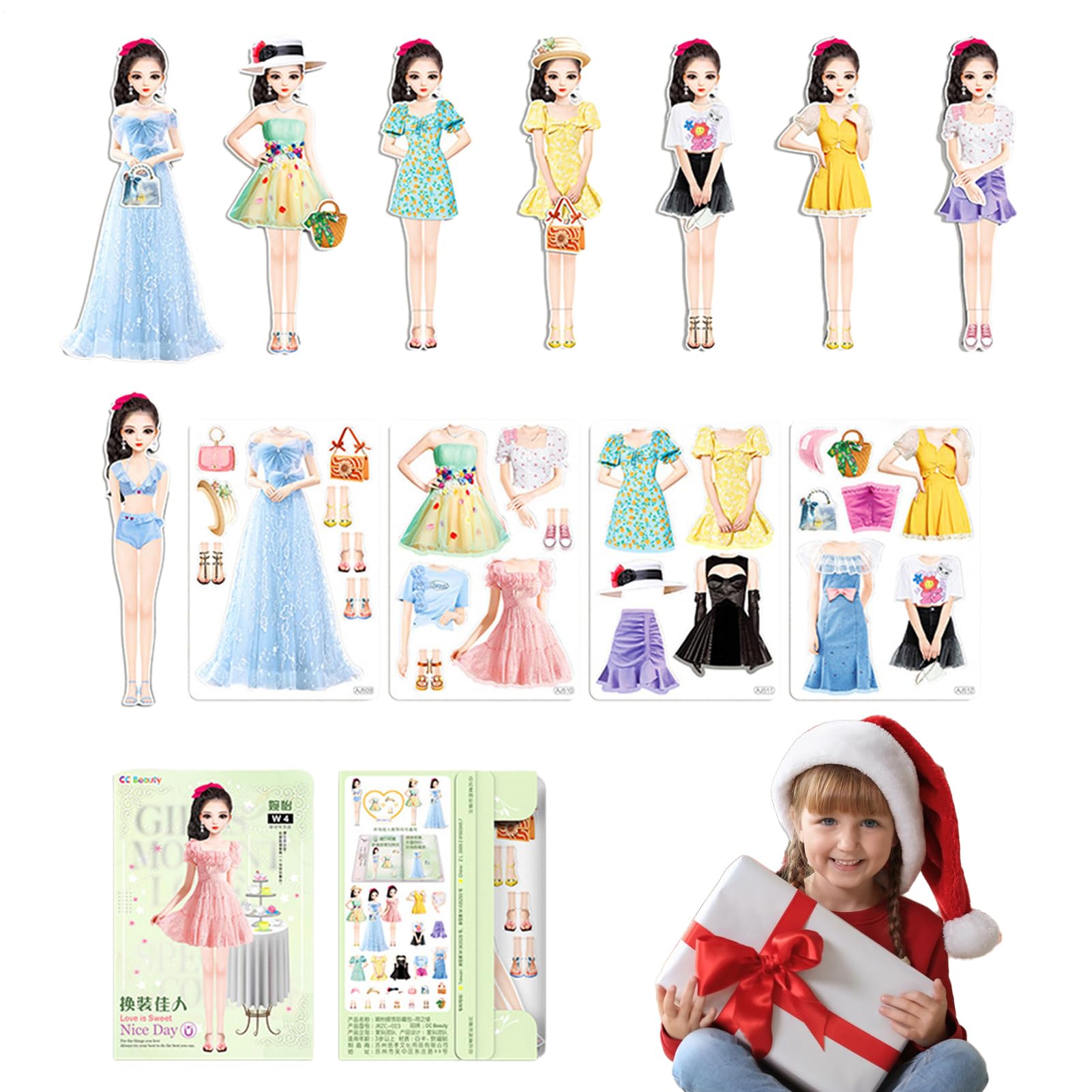 Muñecas de Papel Magnéticas - | Trajes Magnéticos, Juegos Creativos Niños, Ropa de Papel, Diversión Cumpleaños, Actividades Educativas, Regalo Día Niños