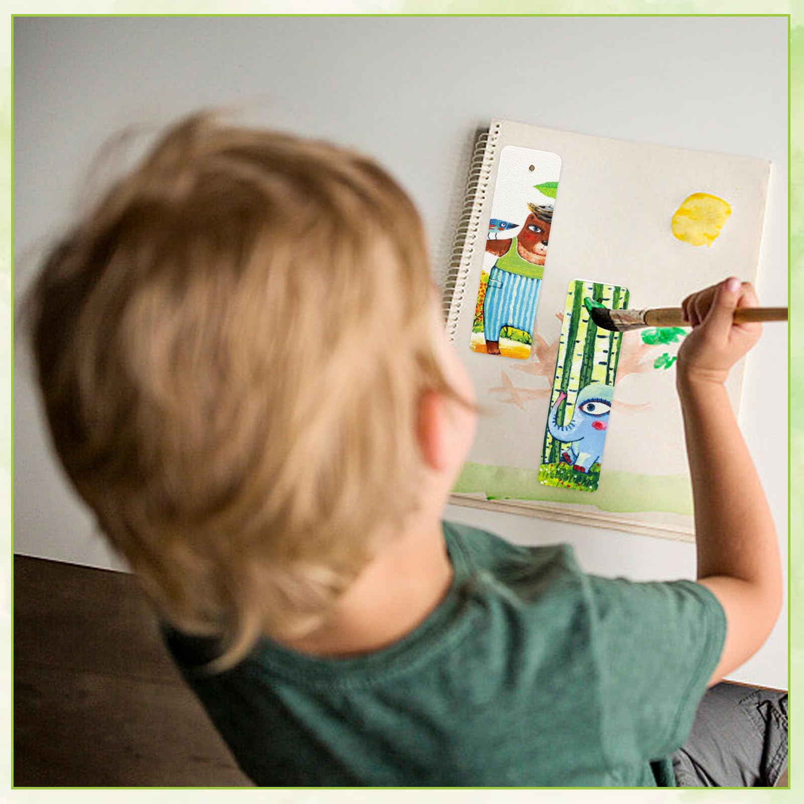 Plstod 50 arkuszy papieru akwarelowego, puste karty, papier akwarelowy, 300 g/m², puste zakładki do malowania akwarelami, do tworzenia kart DIY, akwareli, rękodzieła (5 x 15 cm)