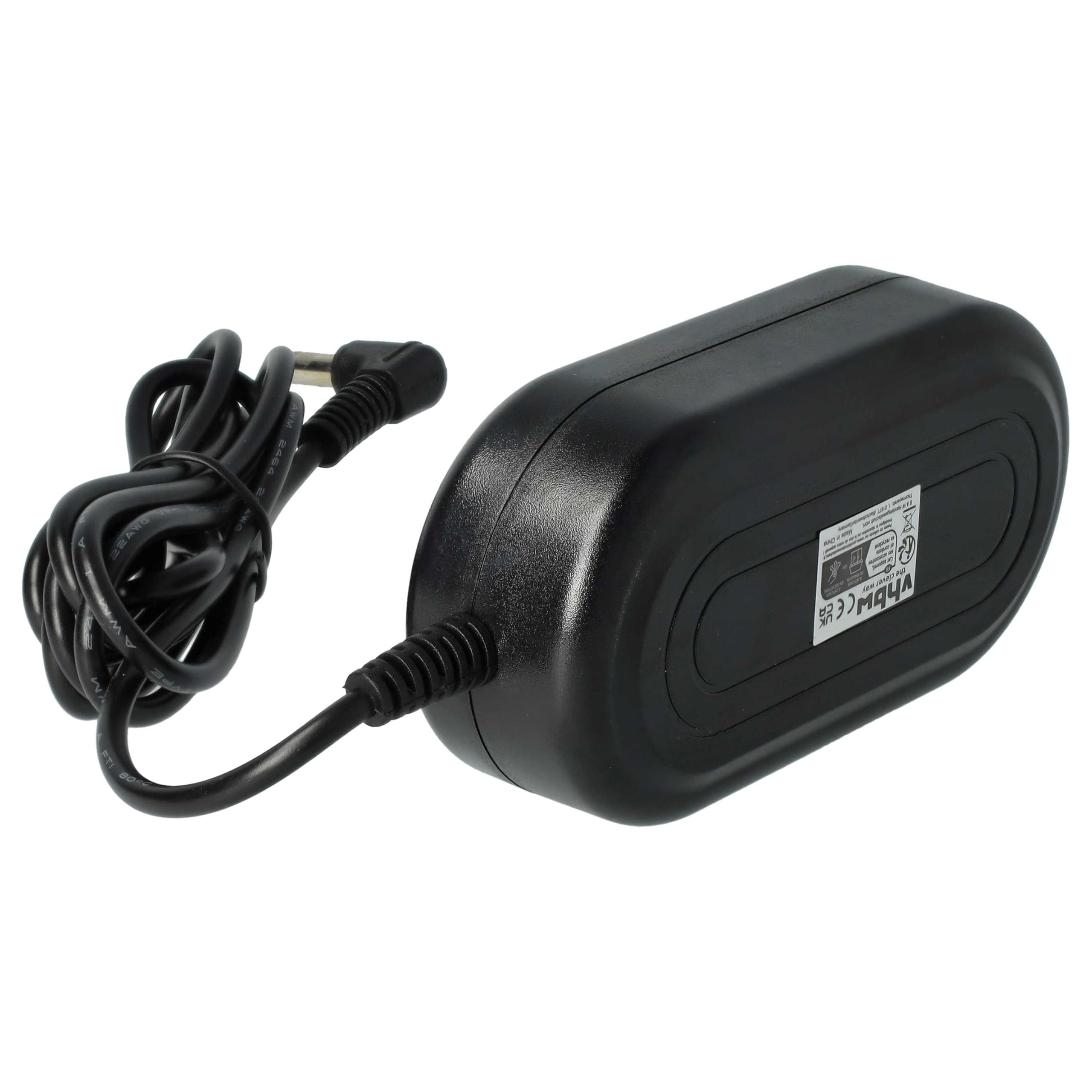 vhbw Zasilacz kompatybilny z Panasonic NV-DS29 | NV-DS30, NV-DS28B, NV-DS29B aparat, aparat cyfrowy, kabel zasilający DSLR, 2 m