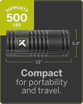 TriggerPoint Grid 1.0 Foam Roller - 13 Multi-Density Massage Roller for Deep Tissue & Muscle Recovery - Relieves Tight, Sore Muscles & Kinks, Improves Mobility & Circulation - Targets Key Body Parts
