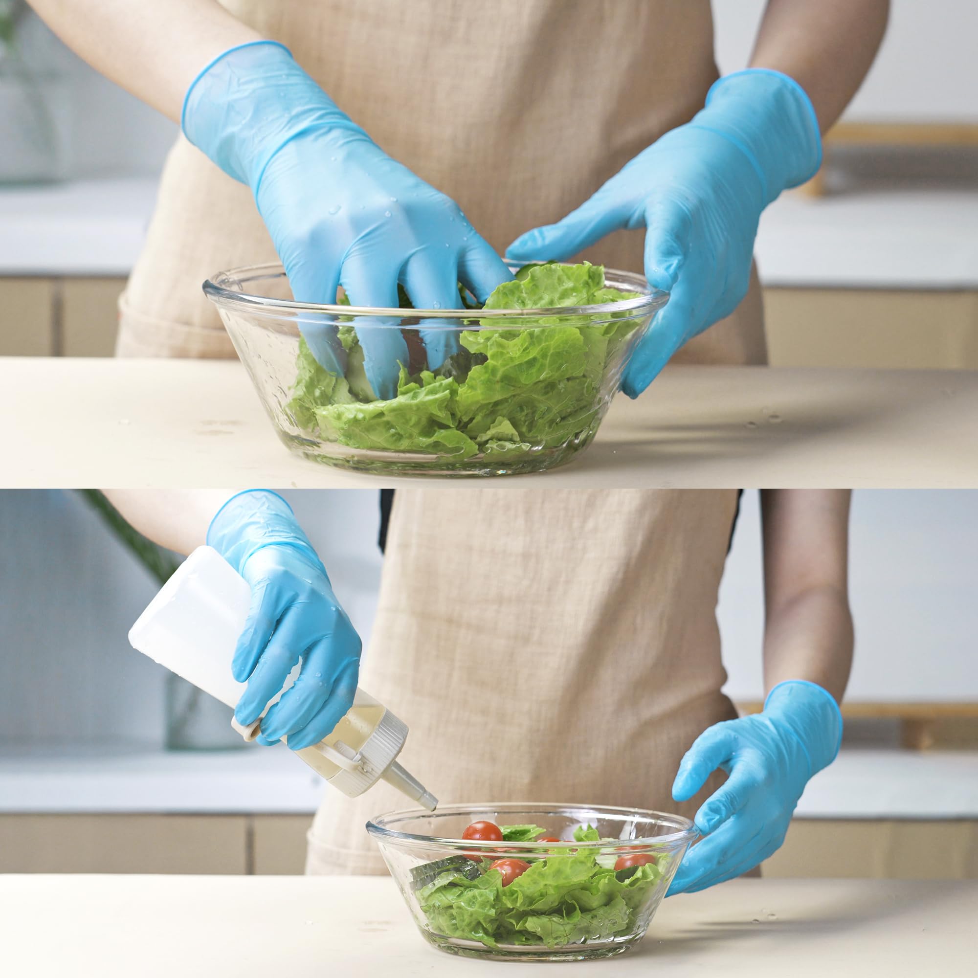 Kebada Nitrile Gloves D1, 3 Mil Nitrile Disposable Gloves For Cleaning, Food Prep