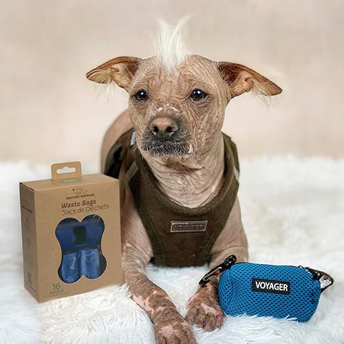 Vista 171 de Best Pet Supplies - Bolsas para limpieza de excremento de perro, rollo de repuesto, uso en exteriores, a prueba de fugas y desgarros, plástico