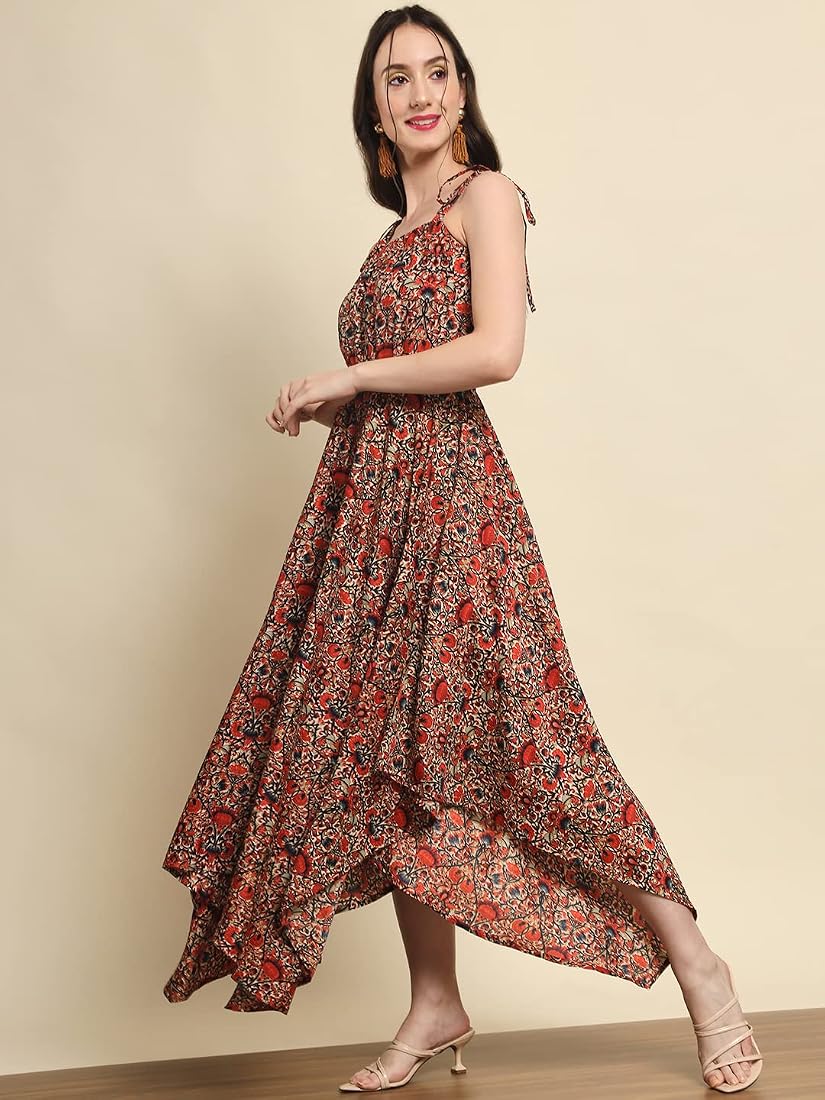 kerchief cut dresses Trend Arrest Multi Printed Handkerchief Hem Dress Multicolour : Amazon.in:  Clothing & Accessories