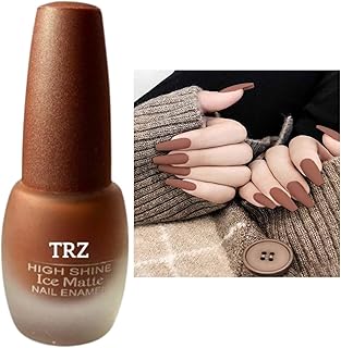 TRZ Coffee Brown Ice Matte Longlasting Waterproof Nail Polish-picture-43