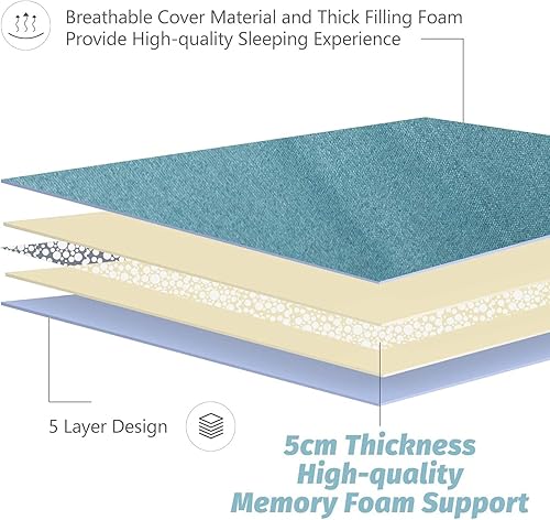 Miniatura 6 de MAXYOYO Colchón de piso japonés estampado floral colchón futón cama tamaño queen cama plegable colchón enrollable camping cama cama cama sofás y