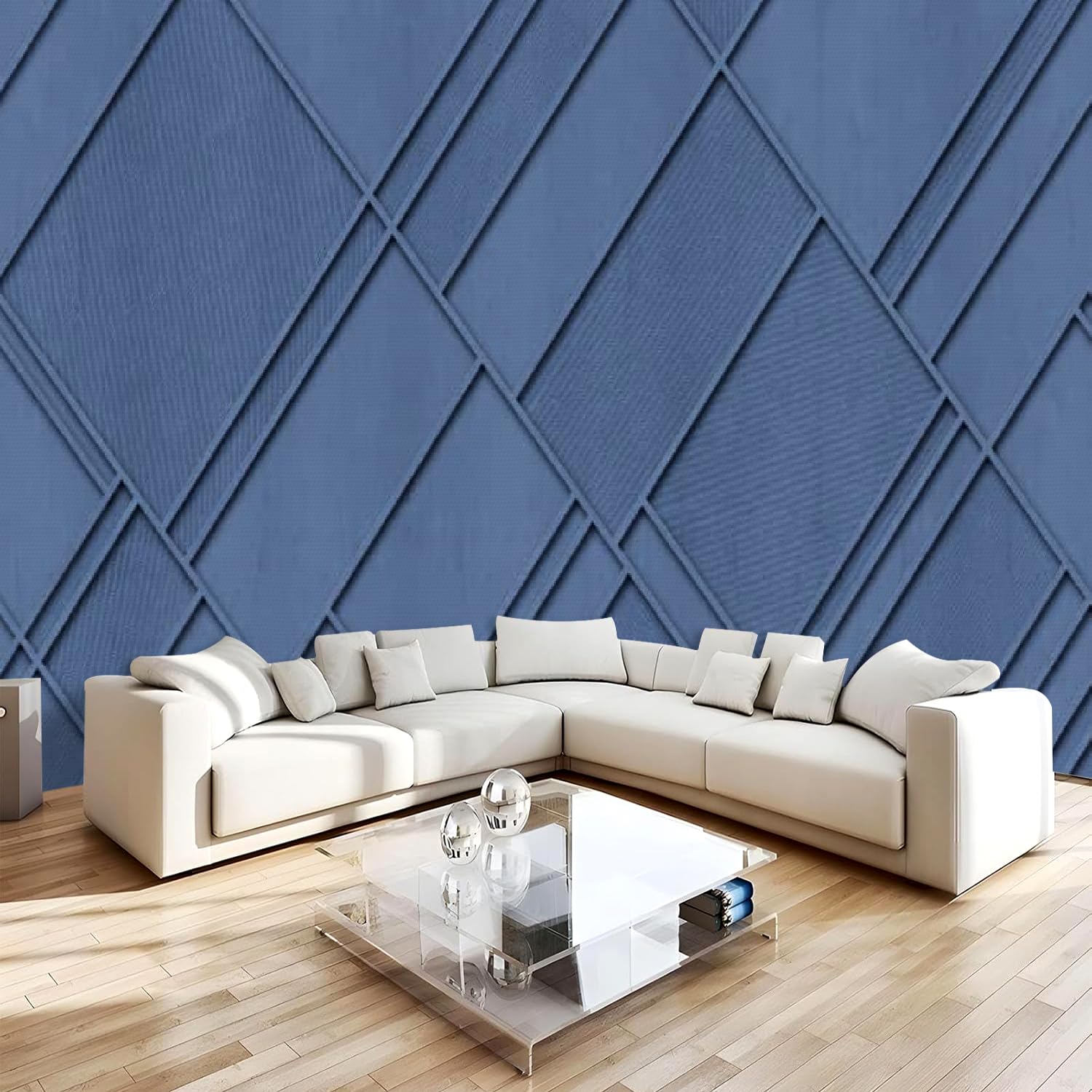 Papier Peint Géométrie 366x254 cm | Poster Mural Intissé Salon W-267
