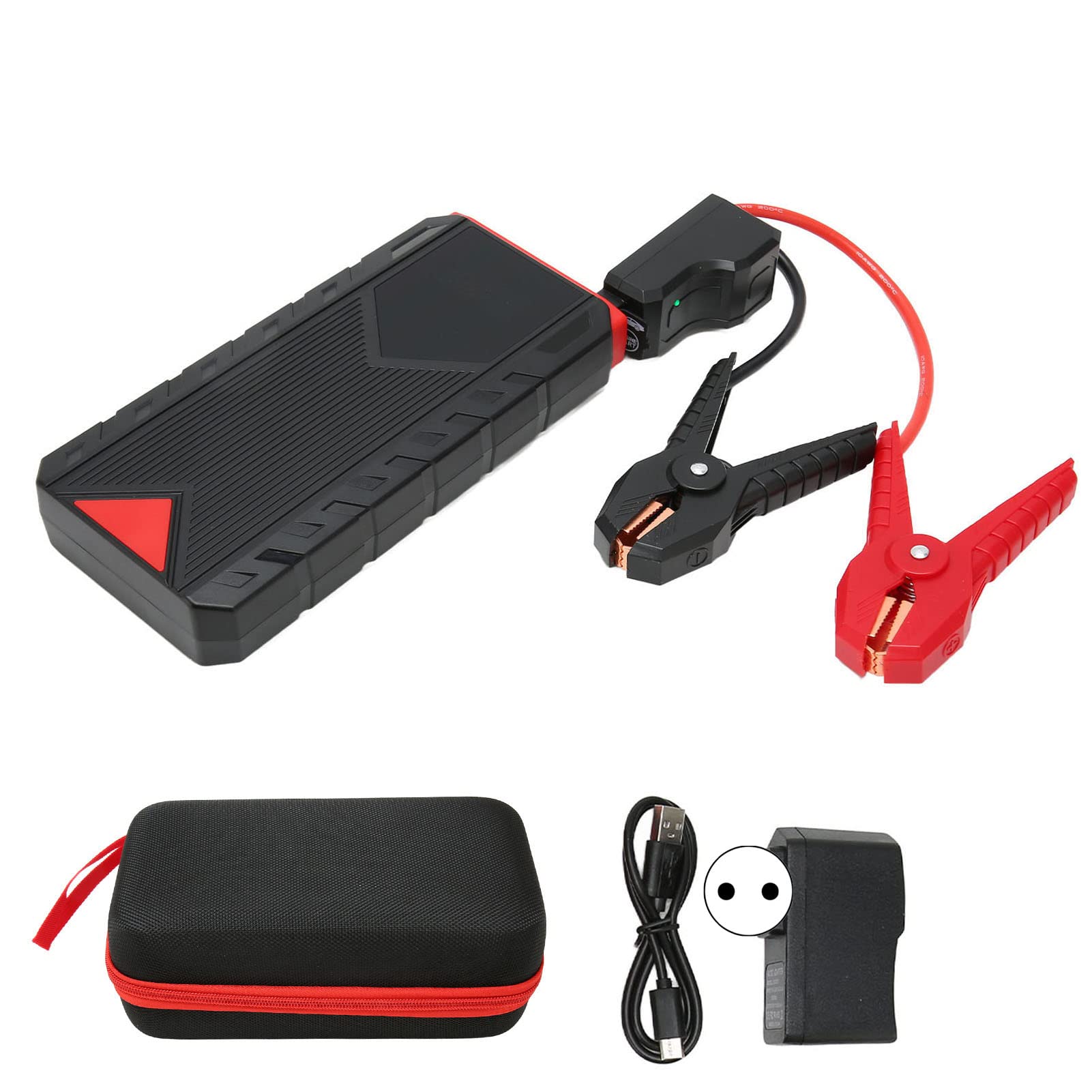 3000A Urządzenie do Uruchamiania Awaryjnego Samochodu, 12V 30000mAh Akumulator Samochodowy Booster, Funkcja SOS POS IP65 Przenośna ładowarka Power Bank na Zewnątrz, Ochrona Przed