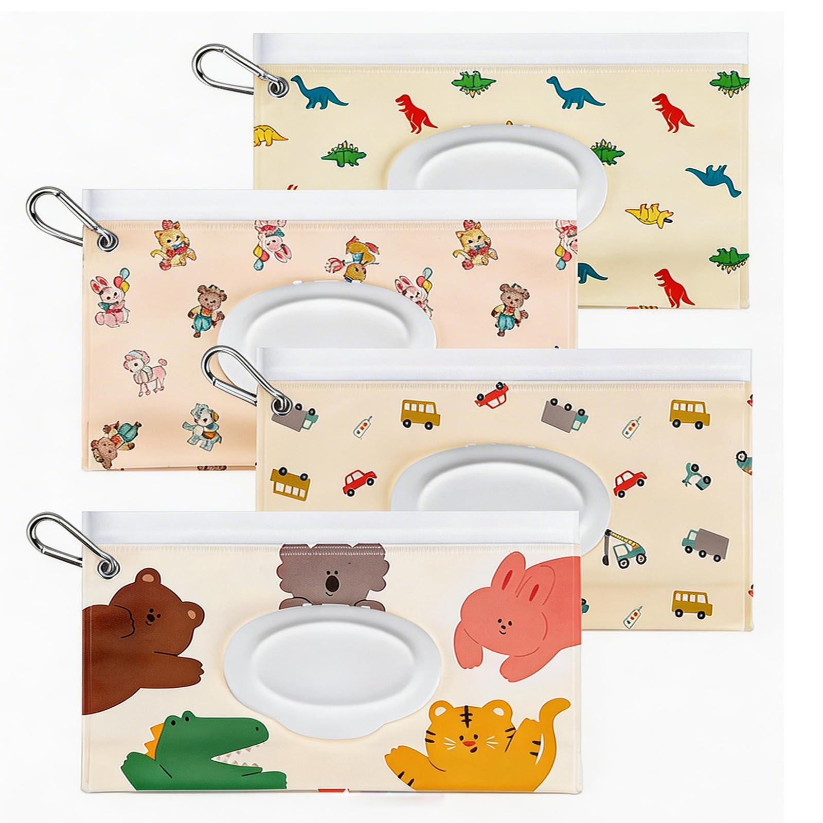 Wipes Container Compatible with Huggies - Portable Reusable Wipes Bag Pouches - Travel Wet Wipes Dispenser - Refillable Wipe Holder Case - Wipe Bags Pouch for Diaper Bag for Outdoor, Bathroom and More