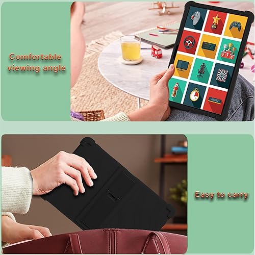 Miniatura 7 de ATOOZ TCL Tab Pro 5G Case Kids 2023, TCL TABMAX 10.4 Funda de silicona suave para TCL Tab Pro 5G Tablet TCL-9198STCL TAB MAX 10.4 9296Q con soporte