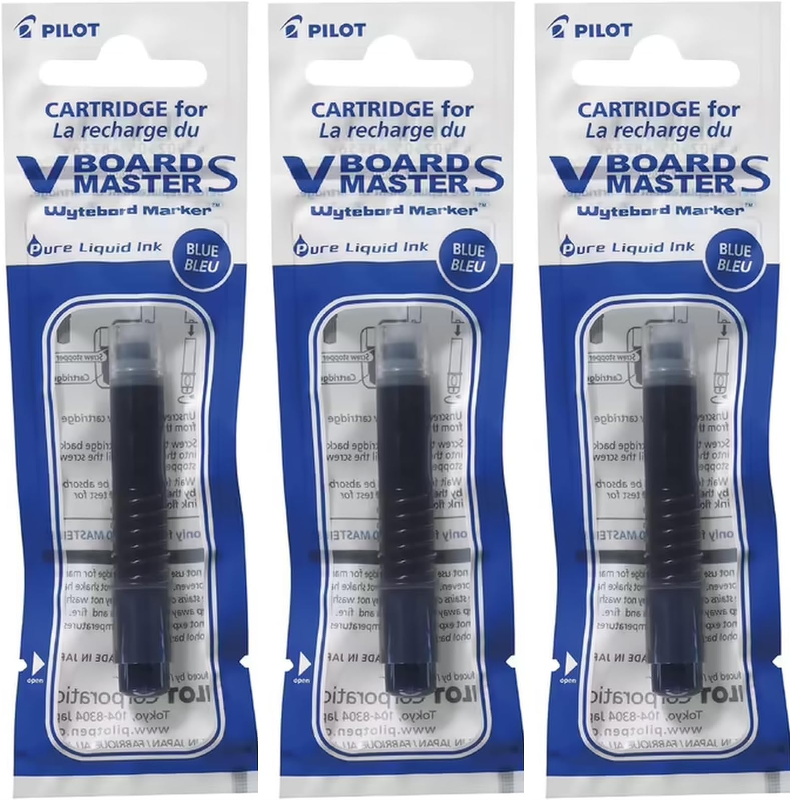 V Board Master S Refill WBSVS - Blue - Pack of 3