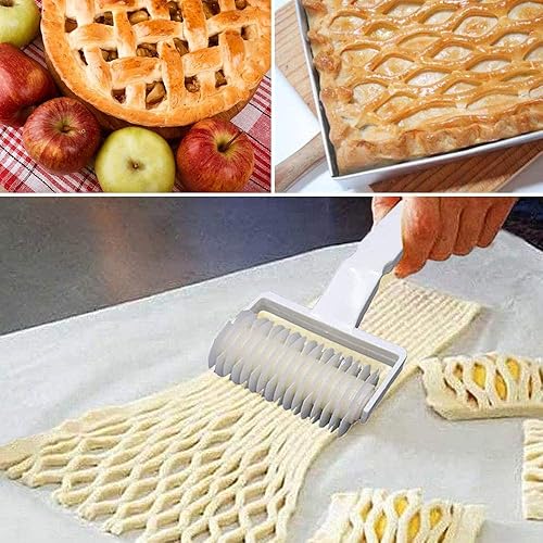 Miniatura 5 de Best Dought - Herramientas para hornear cortador de celosía, rodillo de rueda de galletas, herramienta de bricolaje para tu pastelería, pizza,