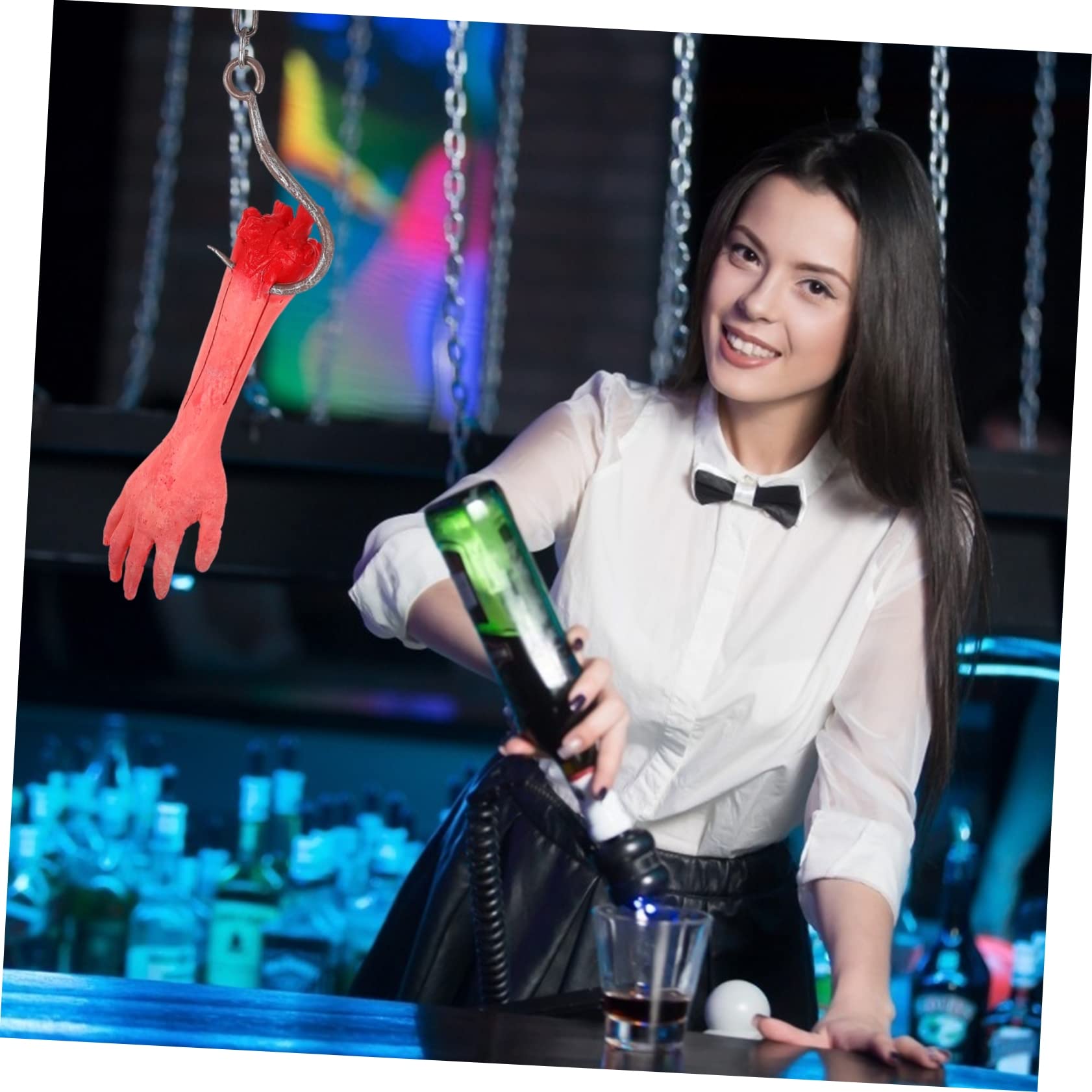 CIYODO Broken Hand Halloween Prop Scary Decoration for Parties Realistic Fake Body Part for and Halloween Decor for Wall and Window Display